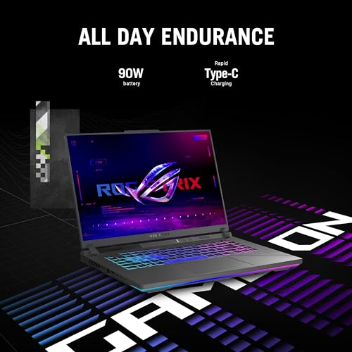 ASUS ROG Strix G16 Gaming Laptop, 16” Nebula Display 16:10 QHD 240Hz, GeForce RTX 4060, Intel® Core™ i9-14900HX, 16GB DDR5-5600, 1TB PCIe SSD, Wi-Fi 6E, Windows 11, G614JVR-ES94
