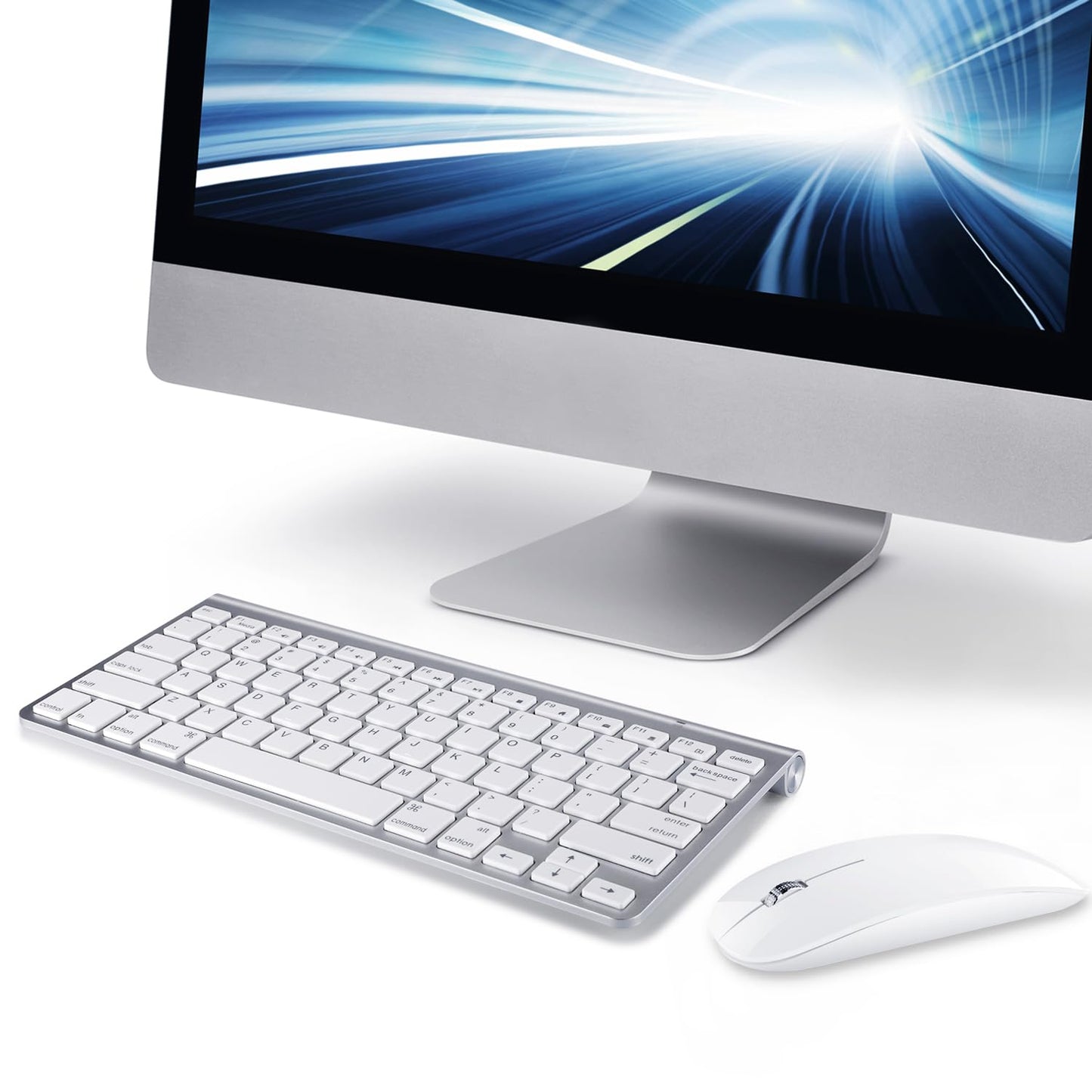 Teclado y ratón inalámbricos para Mac Bluetooth USB C Compatible con Apple MacBook Air Pro iMac iPad y portátiles Windows Tabletas Android