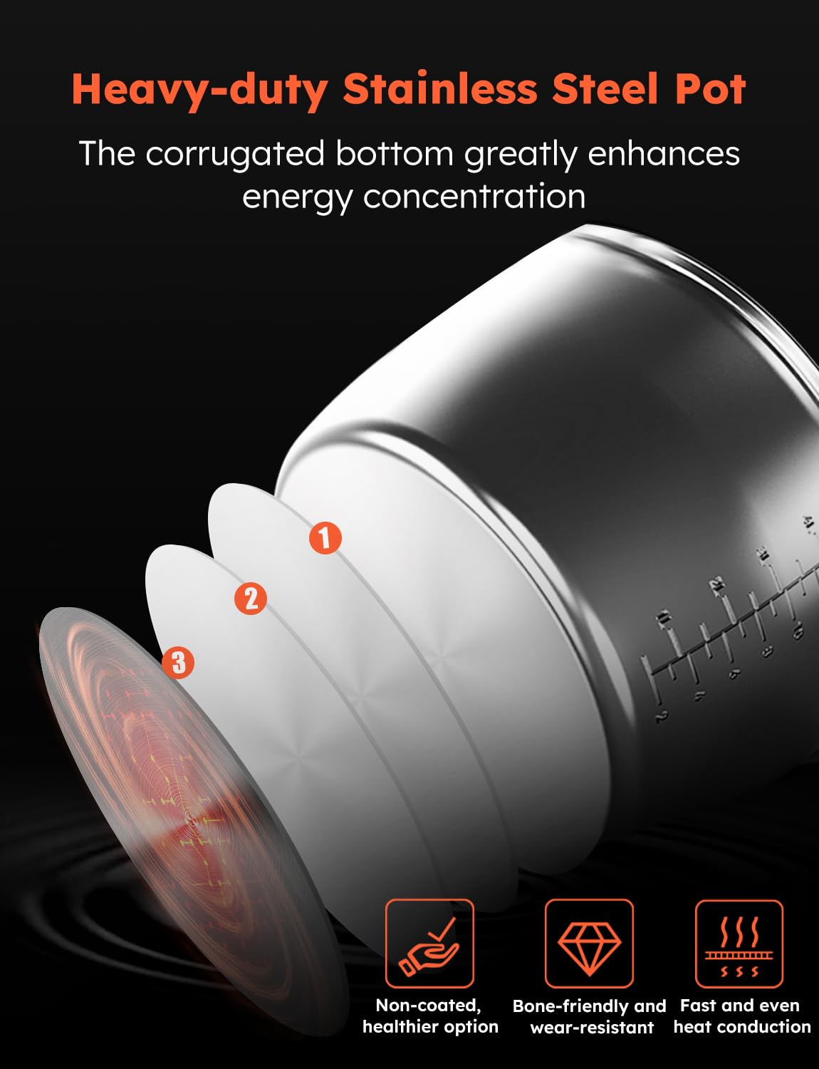 Nuwave Duet - Freidora de aire y olla a presión eléctrica con 2 tapas intercambiables, 300 ajustes preestablecidos de un solo toque, tecnología Crisp&Tender, olla de acero inoxidable resistente de 6 cuartos de galón, más de 15 funciones de seguridad