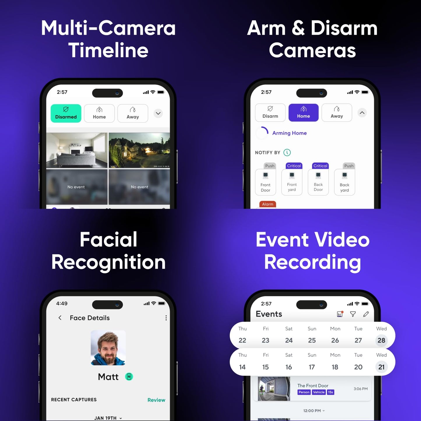 Wyze Security Plan - Cam Unlimited | Unlimited Cameras | 1 Month Subscription. Full AI features | Facial Recognition for Friendly Faces | Smart Detection for Person, Pet, Package, Vehicle and Glass Break | Security Surveillance and Monitoring | Rolling 14