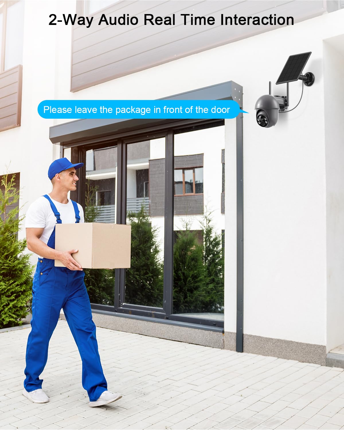 ANRAN Security Camera Wireless Outdoor with 360° View, 2K Solar Outdoor Camera with Smart Siren, Spotlights, Color Night Vision, PIR Human Detection, Pan Tilt Control, 2-Way Talk, IP65, Q1 Grey
