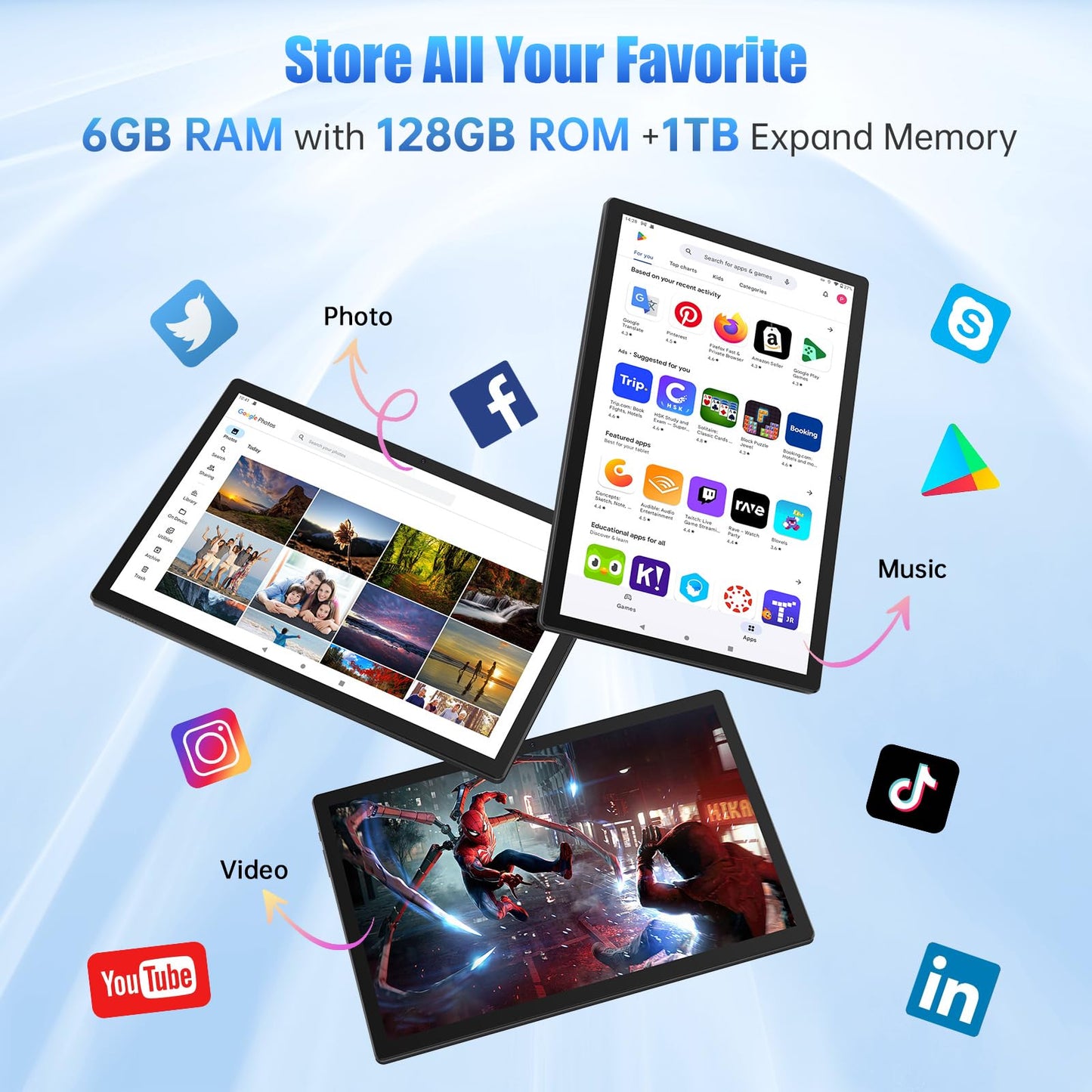 Tableta MESWAO Android 14 de 14 pulgadas, tableta grande 2025 mejorada con pantalla IPS WUXGA de 1200P, procesador de 8 núcleos, CPU G99, 6 GB + 128 GB, tarjeta TF de 1 TB como máximo, Wi-Fi 5, 5 MP + 32 MP, batería de 12000 mAh que dura todo el día.
