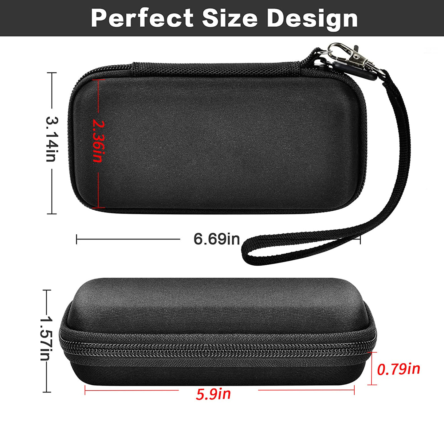 Case for Anker Magnetic Battery 10,000mAh Foldable Wireless Portable Charger, 633/622/621/321 5,000mAh Power Bank (MagGo) Holder, Storage for Baseus 6000mAh Cell Phone Power Delivery -Case Only-Black