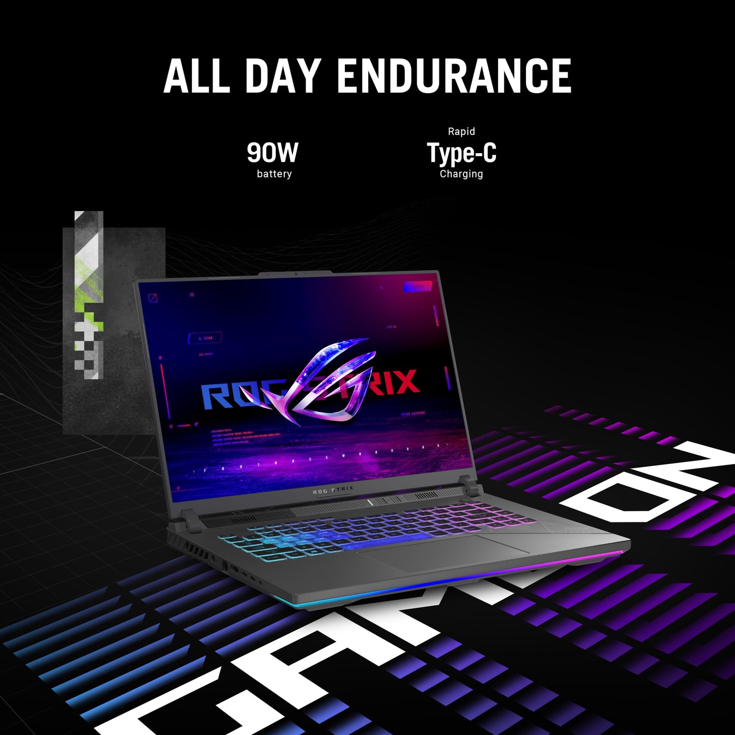 ASUS ROG Strix G16 Gaming Laptop, 16” Nebula Display 16:10 QHD 240Hz, GeForce RTX 4060, Intel® Core™ i9-14900HX, 16GB DDR5-5600, 1TB PCIe SSD, Wi-Fi 6E, Windows 11, G614JVR-ES94