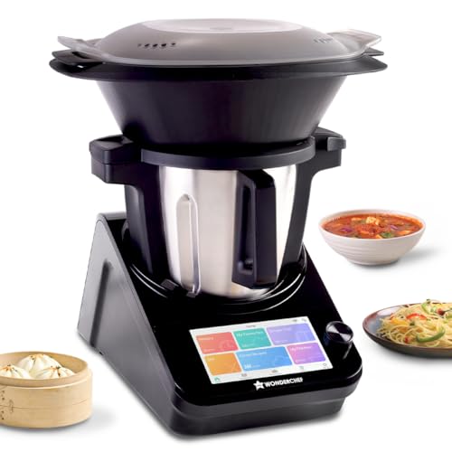 Wonderchef Chef Magic | All-in-One Kitchen Robot for Indian & International Cuisine | Automatic Chopping, Sautéing, Stirring, Kneading... | Mobile App | Recipes by Chef Sanjeev Kapoor | 2 Yr Warranty