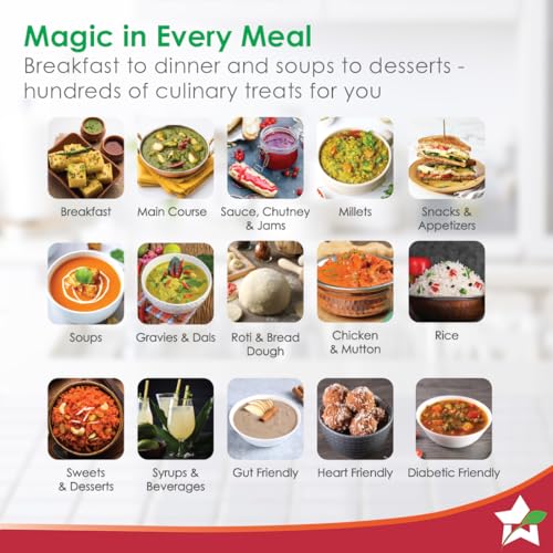 Wonderchef Chef Magic | All-in-One Kitchen Robot for Indian & International Cuisine | Automatic Chopping, Sautéing, Stirring, Kneading... | Mobile App | Recipes by Chef Sanjeev Kapoor | 2 Yr Warranty