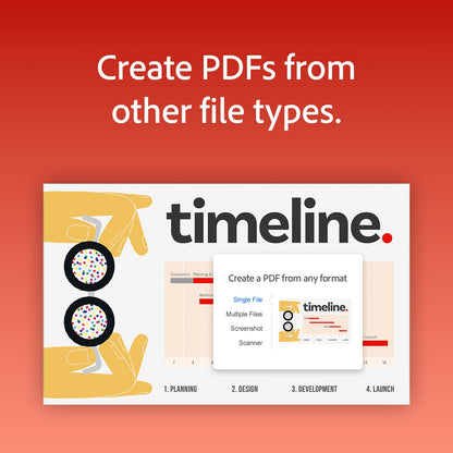 Adobe Acrobat Pro | Software PDF | Convertir, editar, firmar electrónicamente, proteger | Código en línea para PC/Mac | Requiere activación