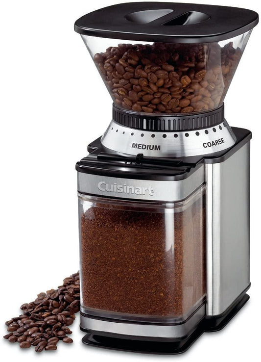 Molinillo de café CUISINART, automático, de un solo toque, con fresa eléctrica y selector de molienda de 18 posiciones, acero inoxidable, DBM-8P1