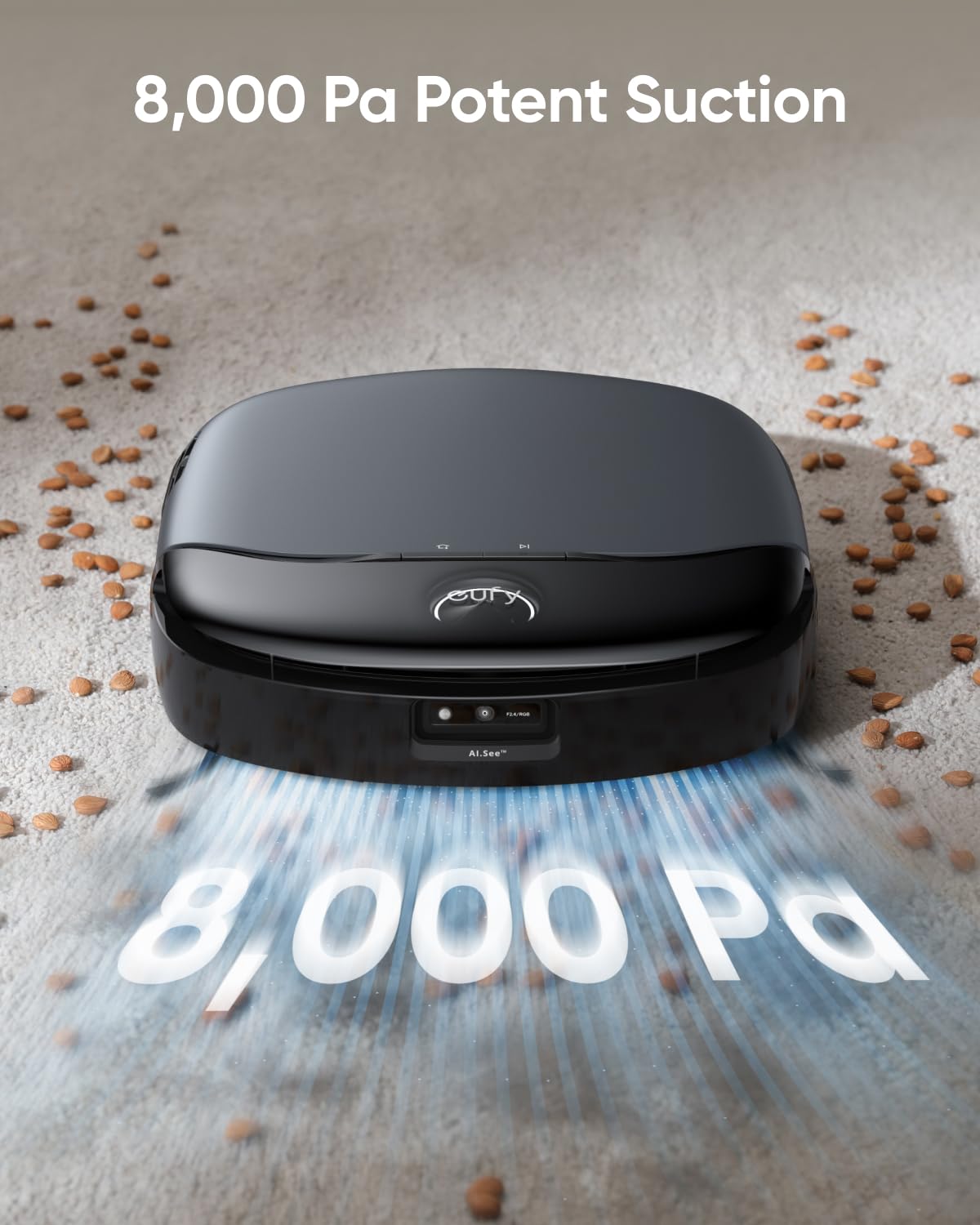 eufy S1 con estación todo en uno, robot aspirador y trapeador HydroJet, succión de 8000 Pa, sistema inteligente para evitar obstáculos, mapeo multinivel, trapeador con retracción automática, perfecto para pelos de mascotas