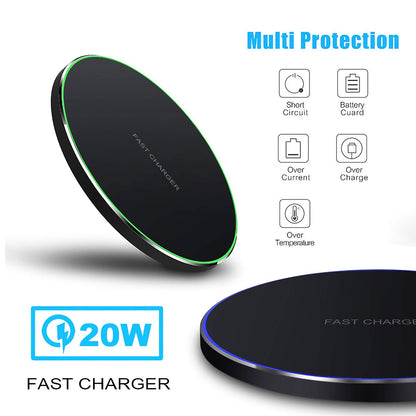 20W Fast Wireless Charger Pad,Wireless Phone Charging Station Compatible with iPhone 16 Pro/16/15/14/13/12/11/SE/X/AirPods,15W Fast Charge for Samsung Galaxy S24/S23/S22/S21/Note/Buds,Pixel,LG