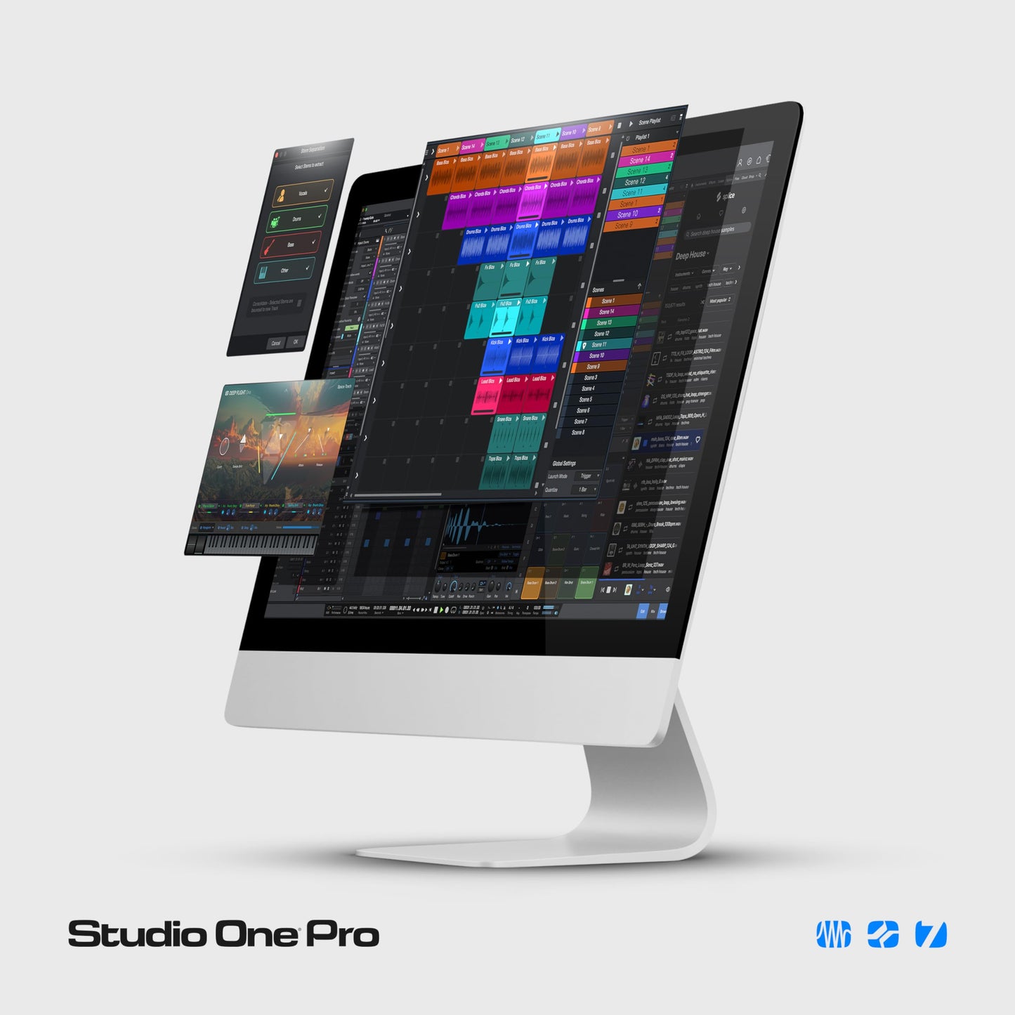 Licencia perpetua de Studio One Pro 7: software DAW de grabación y producción musical con separación de stems, integración de splice, mezcla, masterización, instrumentos virtuales, bucles y samples incluidos.
