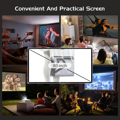 Proyector PANSEBA con Bluetooth bidireccional, miniproyector con pantalla, proyector de video portátil Full HD 1080P, compatible con HDMI, USB y teléfono inteligente.