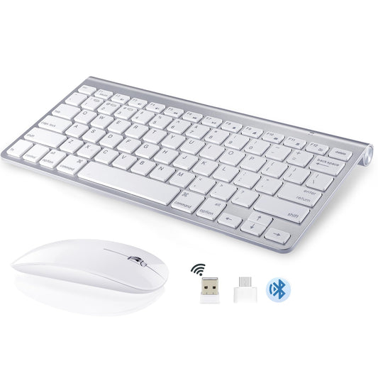 Teclado y ratón inalámbricos para Mac Bluetooth USB C Compatible con Apple MacBook Air Pro iMac iPad y portátiles Windows Tabletas Android