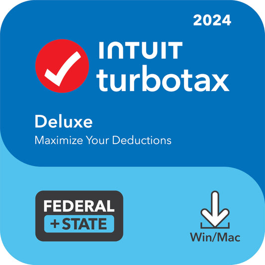 Software de impuestos TurboTax Deluxe 2024, declaración de impuestos federales y estatales [Descarga para PC/MAC]