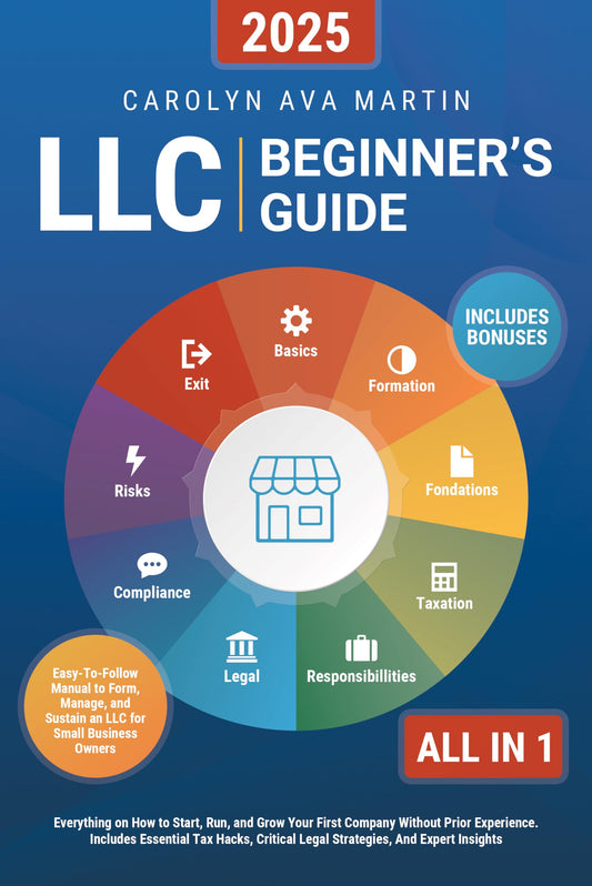 Guía para principiantes de LLC [Todo en uno]: Todo sobre cómo crear, gestionar y hacer crecer tu primera empresa sin experiencia previa. Incluye trucos fiscales esenciales, estrategias legales cruciales y perspectivas de expertos.