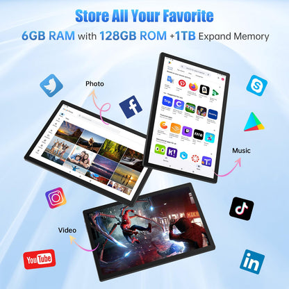 MESWAO 14 Inch Android 14 Tablet, 2025 Large Tablet Upgraded with 1200P IPS WUXGA Big Screen, 8Core Processor, G99 CPU, 6GB+128GB, Max 1TB TF Card, Wi-Fi 5, 5MP + 32MP, 12000mAh All-Day Battery Life