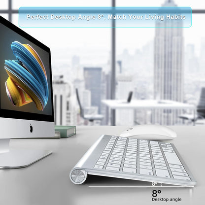 Teclado y ratón inalámbricos para Mac Bluetooth USB C Compatible con Apple MacBook Air Pro iMac iPad y portátiles Windows Tabletas Android