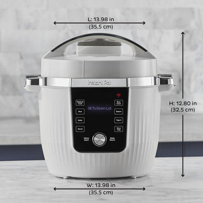 Instant Pot PRO Max - Olla a presión inteligente 10 en 1 con Wi-Fi, vaporera, salteadora, calentadora, arrocera, yogurtera, sous vide, panificadora, NutriBoost (incluye app con más de 2000 recetas) - 6 cuartos