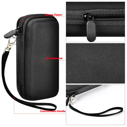 Case for Anker Magnetic Battery 10,000mAh Foldable Wireless Portable Charger, 633/622/621/321 5,000mAh Power Bank (MagGo) Holder, Storage for Baseus 6000mAh Cell Phone Power Delivery -Case Only-Black