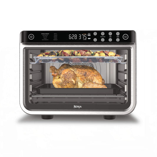 Ninja Air Fryer and Toaster Oven, Foodi Series, XL Pro Air Oven Kitchen Countertop Convection, 10-in-1 Functions, Fits a 5-lb Chicken and Sheet Pan of Vegetables, 1800 Watts, Stainless Steel, DT201
