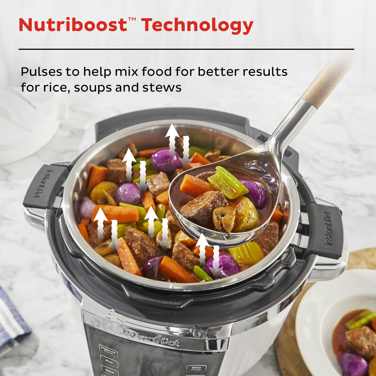 Instant Pot PRO Max - Olla a presión inteligente 10 en 1 con Wi-Fi, vaporera, salteadora, calentadora, arrocera, yogurtera, sous vide, panificadora, NutriBoost (incluye app con más de 2000 recetas) - 6 cuartos
